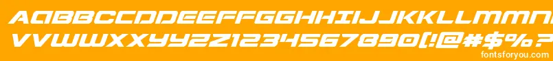 Stardusterexpandital Font – White Fonts on Orange Background