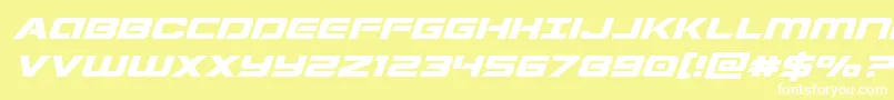 Stardusterexpandital Font – White Fonts on Yellow Background