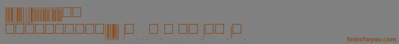フォントEanbwrp72ttNormal – 茶色の文字が灰色の背景にあります。