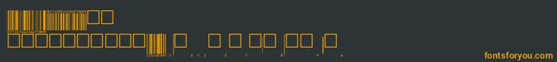 フォントEanbwrp72ttNormal – 黒い背景にオレンジの文字