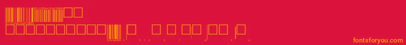 Fonte Eanbwrp72ttNormal – fontes laranjas em um fundo vermelho
