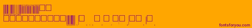 Eanbwrp72ttNormal-Schriftart – Violette Schriften auf orangefarbenem Hintergrund