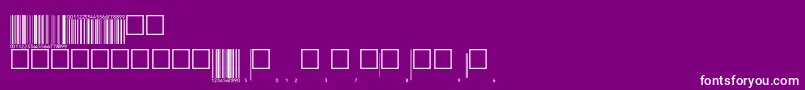 Fonte Eanbwrp72ttNormal – fontes brancas em um fundo violeta