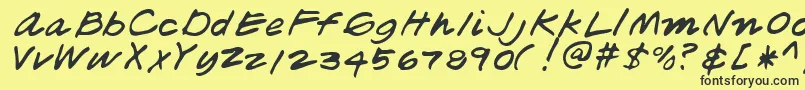 ThadRegular Font – Black Fonts on Yellow Background