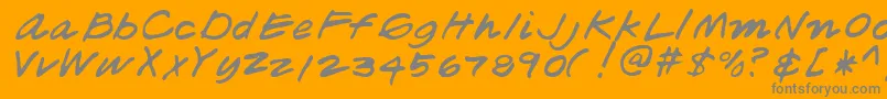 ThadRegular Font – Gray Fonts on Orange Background