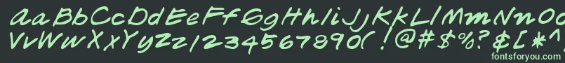 ThadRegular Font – Green Fonts on Black Background