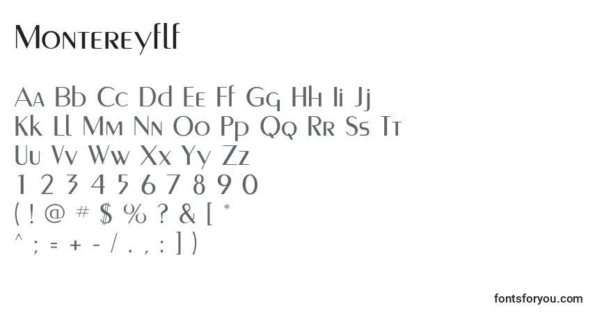 Шрифт Montereyflf – алфавит, цифры, специальные символы