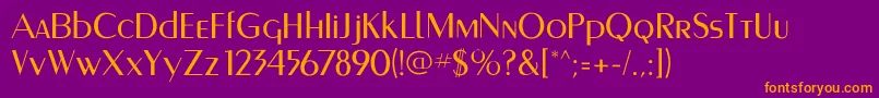 Montereyflf Font – Orange Fonts on Purple Background