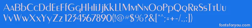 Montereyflf Font – Pink Fonts on Blue Background