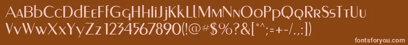 Montereyflf Font – Pink Fonts on Brown Background