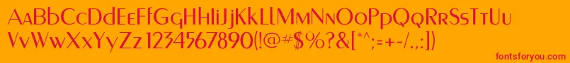 Montereyflf Font – Red Fonts on Orange Background
