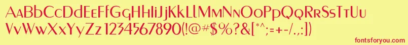 Montereyflf Font – Red Fonts on Yellow Background