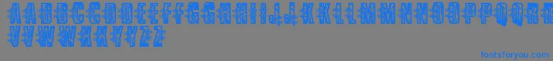 VtksLowrider Font – Blue Fonts on Gray Background