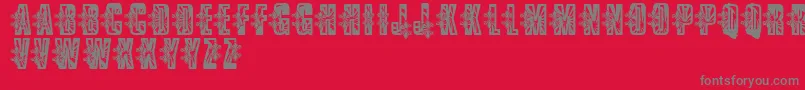 VtksLowrider Font – Gray Fonts on Red Background