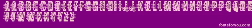 VtksLowrider Font – Pink Fonts on Purple Background