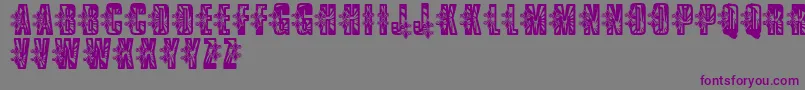 VtksLowrider Font – Purple Fonts on Gray Background