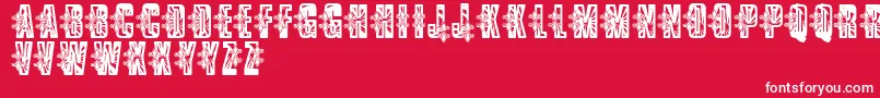 VtksLowrider Font – White Fonts on Red Background