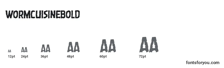 Wormcuisinebold Font Sizes