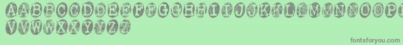 PowderfingerSmudged Font – Gray Fonts on Green Background