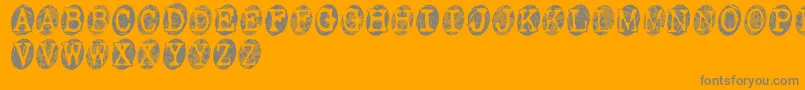 PowderfingerSmudged Font – Gray Fonts on Orange Background