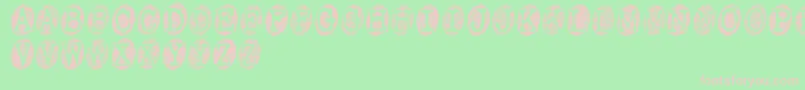 Шрифт PowderfingerSmudged – розовые шрифты на зелёном фоне