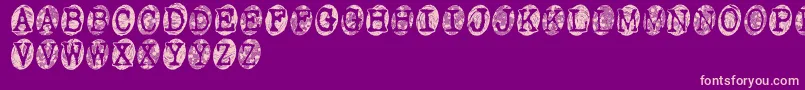 PowderfingerSmudged Font – Pink Fonts on Purple Background