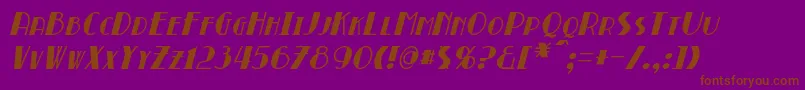 BroadmoorItalic Font – Brown Fonts on Purple Background