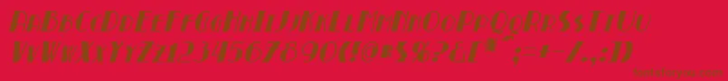 BroadmoorItalic Font – Brown Fonts on Red Background