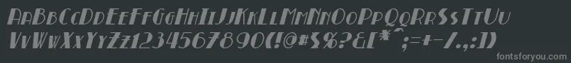 Шрифт BroadmoorItalic – серые шрифты на чёрном фоне