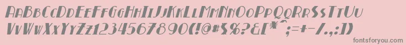 BroadmoorItalic Font – Gray Fonts on Pink Background