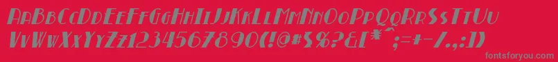 BroadmoorItalic Font – Gray Fonts on Red Background