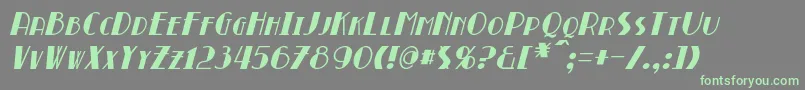 BroadmoorItalic-fontti – vihreät fontit harmaalla taustalla