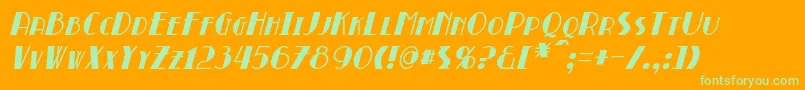 fuente BroadmoorItalic – Fuentes Verdes Sobre Fondo Naranja