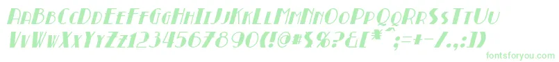 フォントBroadmoorItalic – 緑のフォント