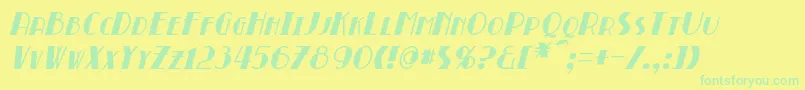 fuente BroadmoorItalic – Fuentes Verdes Sobre Fondo Amarillo