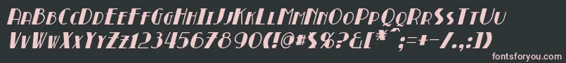 フォントBroadmoorItalic – 黒い背景にピンクのフォント