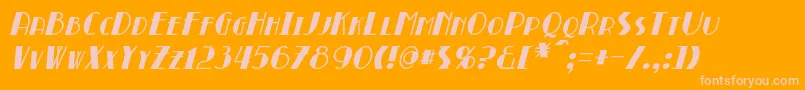 Police BroadmoorItalic – polices roses sur fond orange