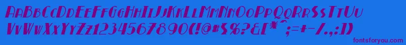 BroadmoorItalic Font – Purple Fonts on Blue Background