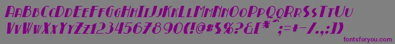 BroadmoorItalic-fontti – violetit fontit harmaalla taustalla