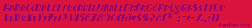 BroadmoorItalic Font – Purple Fonts on Red Background