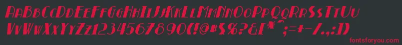 BroadmoorItalic Font – Red Fonts on Black Background