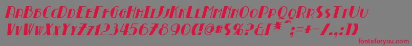 BroadmoorItalic Font – Red Fonts on Gray Background