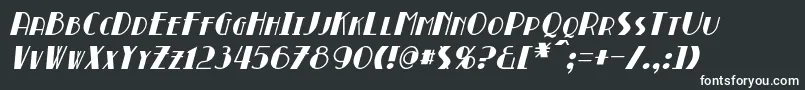 BroadmoorItalic-fontti – valkoiset fontit