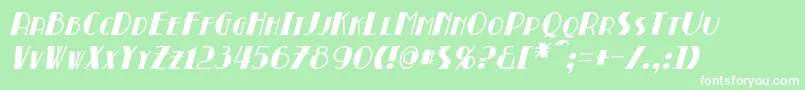 BroadmoorItalic Font – White Fonts on Green Background