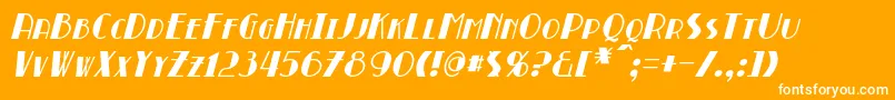 BroadmoorItalic Font – White Fonts on Orange Background