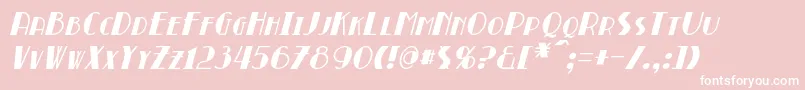 BroadmoorItalic Font – White Fonts on Pink Background