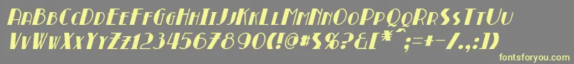 Шрифт BroadmoorItalic – жёлтые шрифты на сером фоне