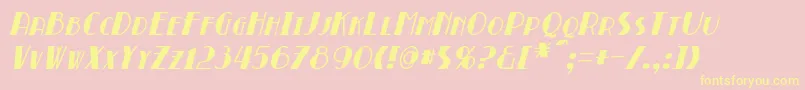fuente BroadmoorItalic – Fuentes Amarillas Sobre Fondo Rosa