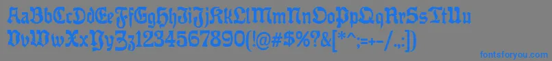 OffenbacherReformCat Font – Blue Fonts on Gray Background