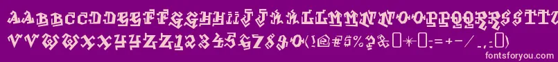 GraffitiTreatFront Font – Pink Fonts on Purple Background